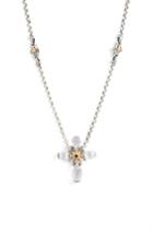Women's Konstantino Pythia Faceted Crystal Cross Pendant Necklace