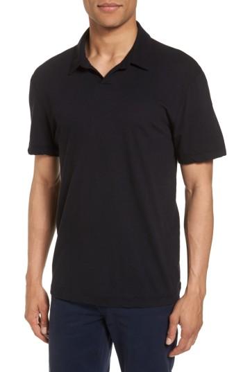 Men's James Perse Melange Jersey Polo (s) - Black