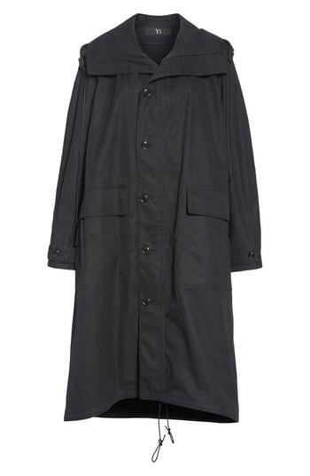 Women's Y's By Yohji Yamamoto Logo Stamp Hooded Parka