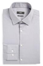 Men's Boss Sharp Fit Solid Dress Shirt .5r - Grey