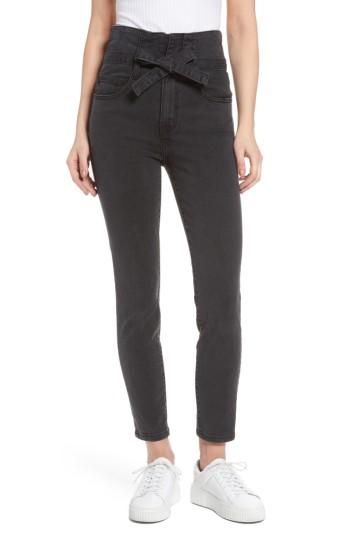 Women's Current/elliott Corset Stiletto Ankle Skinny Jeans - Black