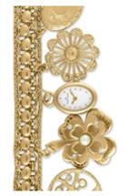 Women's Anne Klein Oval Case Charm Bracelet Watch