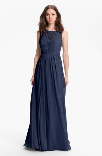 Women's Jenny Yoo Vivienne Pleated Chiffon Gown