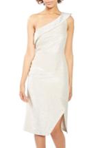 Women's Topshop Tinsel One-shoulder Dress Us (fits Like 0) - Ivory