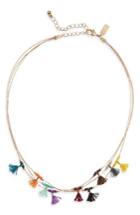 Women's Canvas Jewelry Multistrand Tassel Necklace