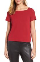 Women's Eileen Fisher Square Neck Jersey Top - Red