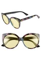 Women's Gucci 57mm Cat Eye Sunglasses - Pink/ Multicolor