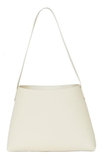 Mansur Gavriel Small Pebbled Leather Hobo - Ivory