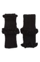 Women's Rebecca Minkoff Ruffle Fingerless Gloves, Size - Black