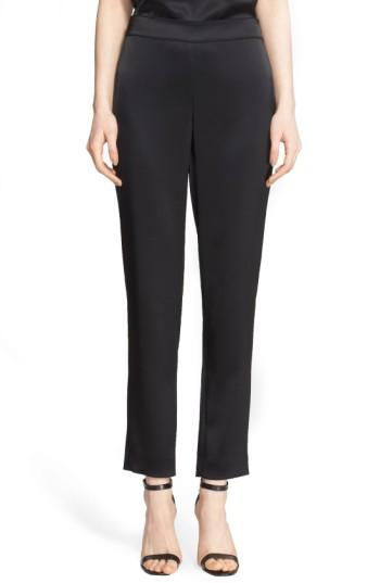 Women's St. John Collection Emma Satin Ankle Pants