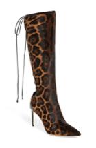 Women's Brian Atwood Vixen Lace Up Genuine Calf Hair Boot Us / 36eu - Brown