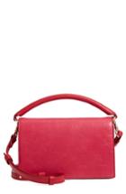 Dvf Bonne Soiree Leather Top Handle Bag - Red