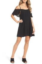 Women's Mary & Mabel Cold Shoulder Swing Dress - Black