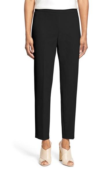 Women's Boss 'tiluna' Slim Leg Ankle Trousers - Black