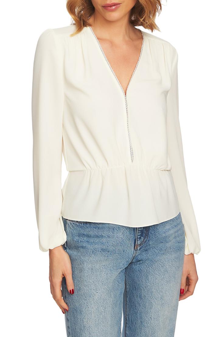 Women's 1.state V-neck Peplum Blouse