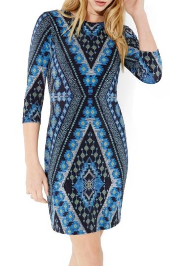 Women's Karen Kane Diamond Print Jersey Sheath Dress - Purple