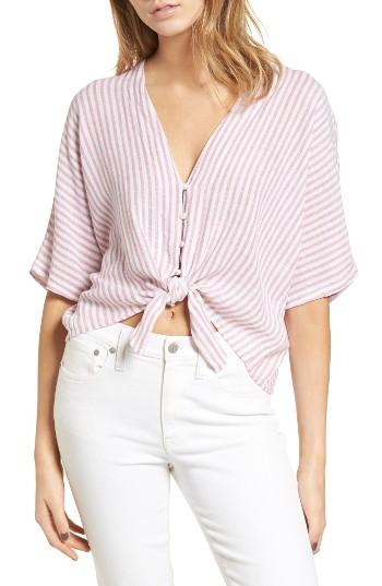 Women's Rails Thea Tie Front Crop Top - Pink