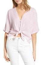 Women's Rails Thea Tie Front Crop Top - Pink