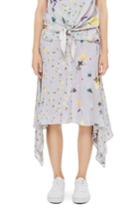 Women's Topshop Boutique Mix Floral Skirt Us (fits Like 0) - Grey