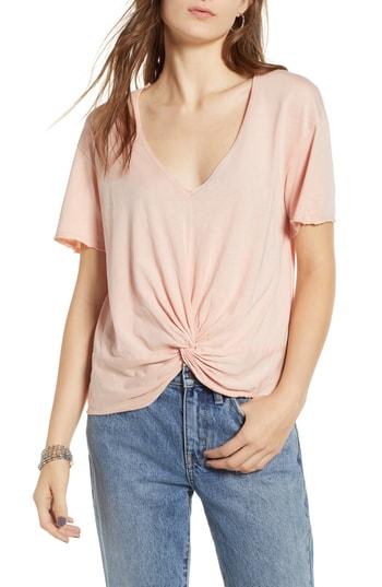 Women's Treasure & Bond Twist Detail Tee - Pink