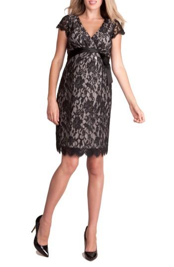 Women's Seraphine 'freya' Lace Wrap Maternity Dress - Black