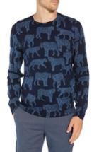 Men's Bonobos Slim Fit Tiger Print Sweater - Blue