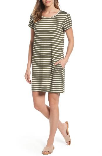 Petite Women's Caslon Knit Shift Dress, Size P - Green