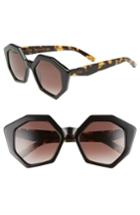 Women's Pared Sole & Mare 52mm Sunglasses - Black Brown Gradient Lenses