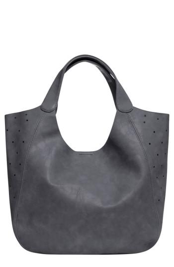 Urban Originals Masterpiece Perforated Vegan Leather Hobo - Grey