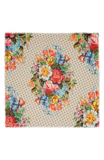 Women's Gucci Night Flowers Modal & Silk Shawl, Size - Pink