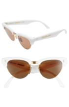 Women's Celine 51mm Modified Cat Eye Sunglasses - Shiny Ivory