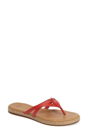 Women's Ugg Annice Flip Flop M - Red