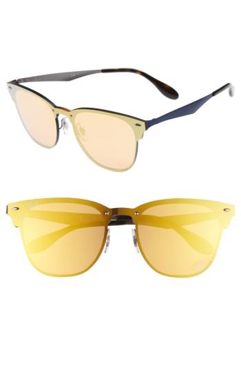 Women's Ray-ban 52mm Mirrored Sunglasses - Blue/ Orange