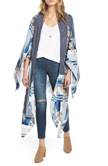 Women's Free People Morning Glory Kimono, Size - Blue