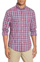 Men's Bonobos Washed Button Down Slim Fit Plaid Sport Shirt - Blue