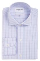 Men's Ledbury Supercore The Eldridge Check Slim Fit Dress Shirt .5 - Purple