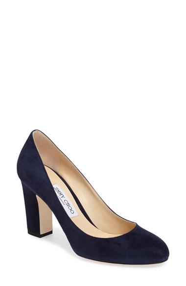 Women's Jimmy Choo Billie Block Heel Pump Us / 36eu - Blue