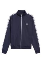 Men's Fred Perry Laurel Tape Track Jacket, Size - Blue