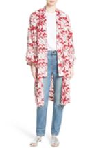 Women's Robert Rodriguez Print Silk Robe - Red