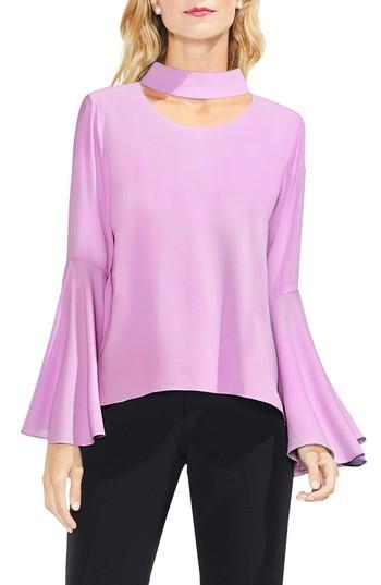 Women's Vince Camuto Choker Neck Bell Sleeve Blouse - Pink