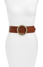 Women's Hinge Ornamental Buckle Belt - Brown