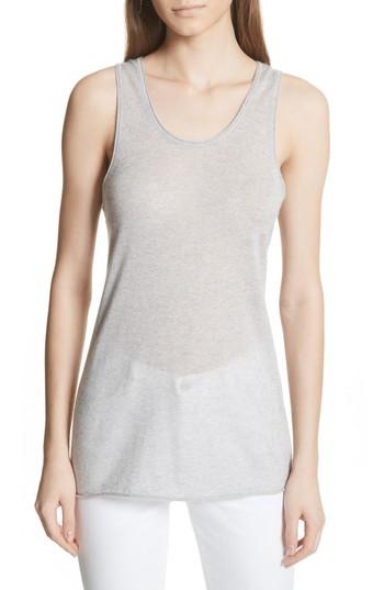 Women's Theory Featherweight Cashmere Tank, Size - Grey