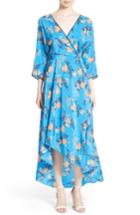 Women's Diane Von Furstenberg High/low Floral Silk Maxi Dress