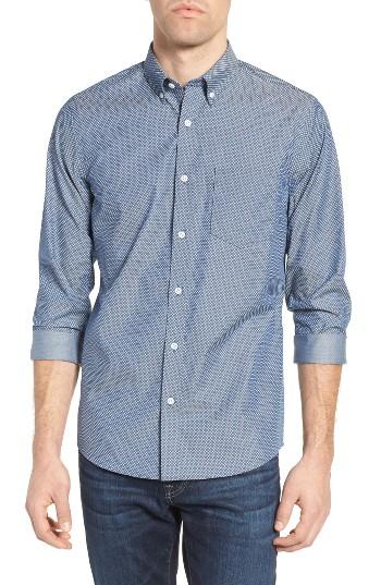 Men's Nordstrom Men's Shop Slim Fit Non-iron Print Sport Shirt