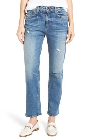 Women's Paige Transcend Vintage - Noella Straight Leg Jeans - Blue