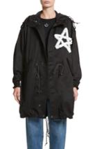 Women's Tu Es Mon Tresor Ribbon Star Parka, Size - Black