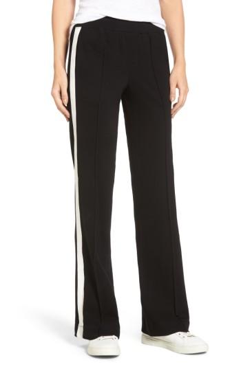 Women's Pam & Gela Wide Leg Track Pants, Size - Black