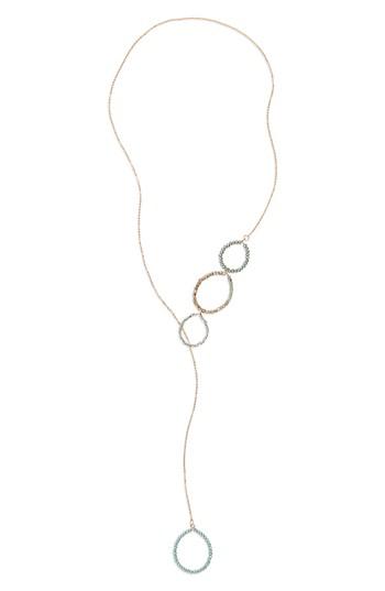 Women's Panacea Crystal Circles Y Necklace