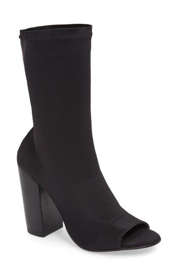 Women's Tony Bianco Malo Open Toe Stretch Bootie .5 M - Black
