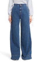 Women's Loewe Wide Leg Jeans -4 Us / 36 Fr - Blue